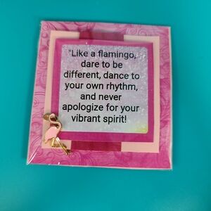 Handmade Inspirational Quotes with Charm! Nursing Home Crafts! Flamingo